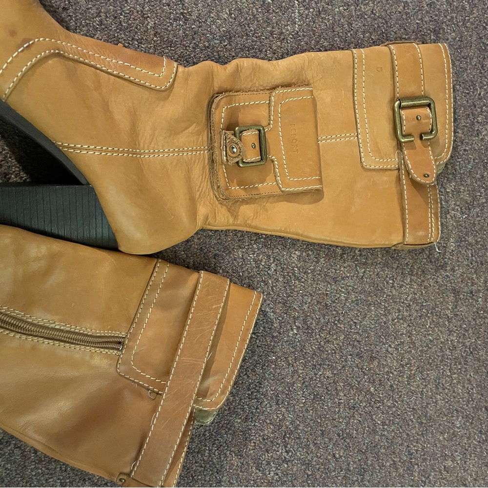 Report Tan Leather Women's Boots